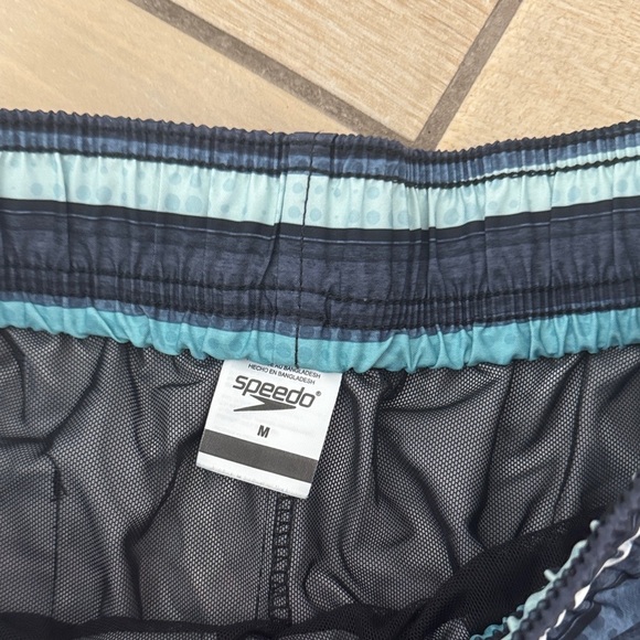 Speedo Men's Striped Swim Trunks M / D1 - Picture 4 of 5